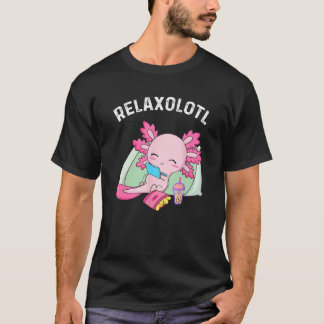 Cute Axolotl  Mexican Salamander Relaxolotl 3 T-Shirt