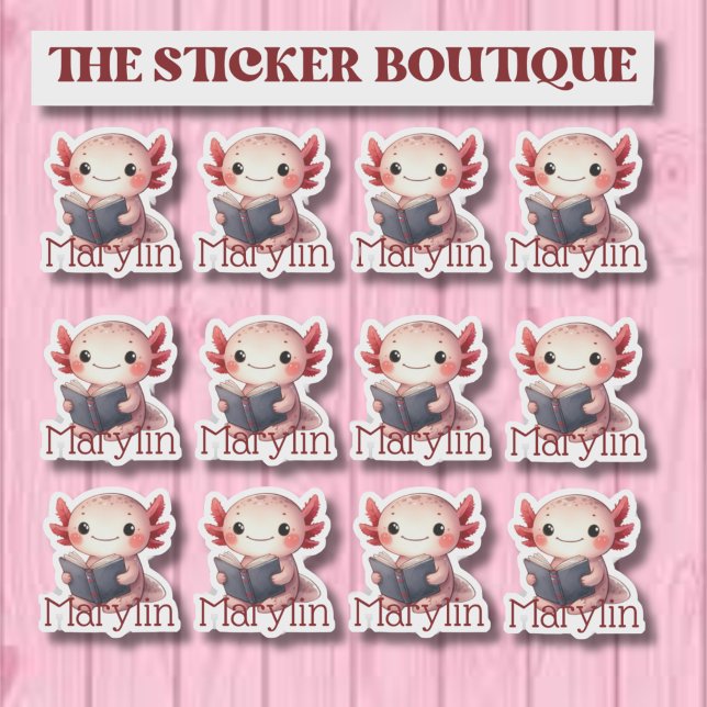 Cute Axolotl Name Reading Sticker Pack (Creator Uploaded)