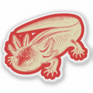 Cute Axolotl New Designs Red Autumn Vinyl