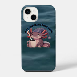 Cute Axolotl "No Coffee No Function" iPhone 14Case 14 Case