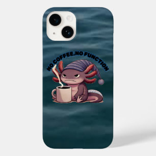 Cute Axolotl "No Coffee No Function" iPhone 14Case Case-Mate iPhone 14 Case