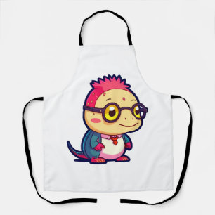 cute axolotl philosopher apron