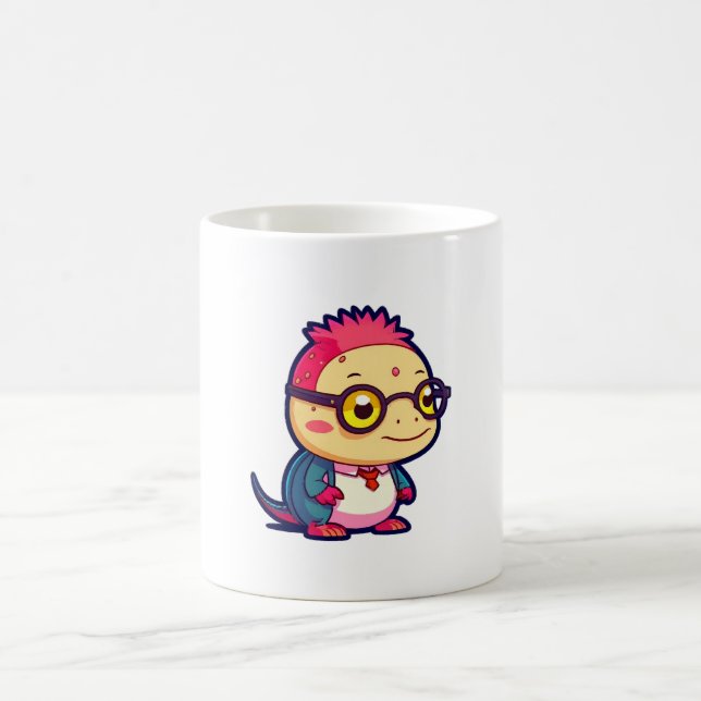 cute axolotl philosopher coffee mug (Center)