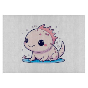 cute axolotl philosopher cutting board