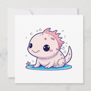 cute axolotl philosopher invitation