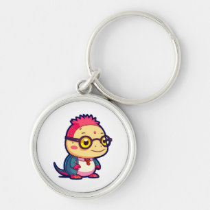 cute axolotl philosopher key ring