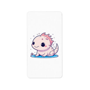 cute axolotl philosopher label