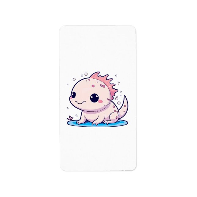 cute axolotl philosopher label (Front)