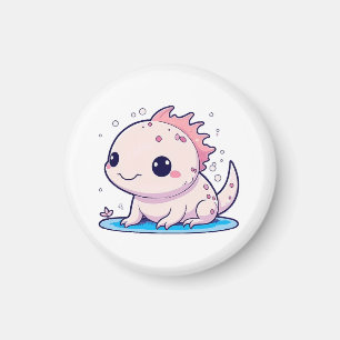 cute axolotl philosopher magnet