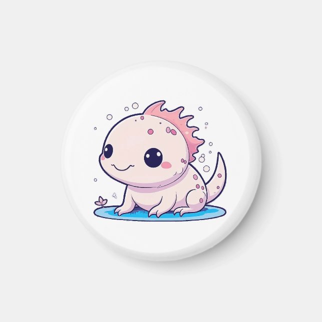 cute axolotl philosopher magnet (Front)