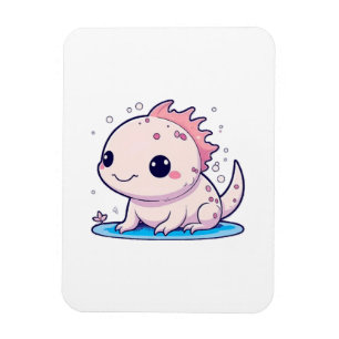 cute axolotl philosopher magnet
