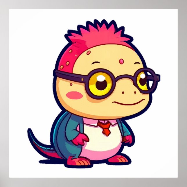 cute axolotl philosopher poster (Front)