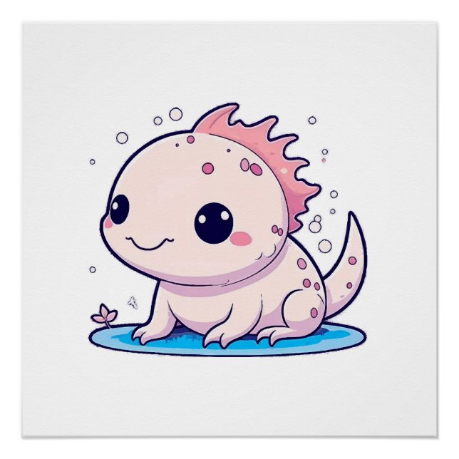 cute axolotl philosopher poster (Front)
