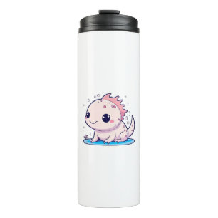 cute axolotl philosopher thermal tumbler