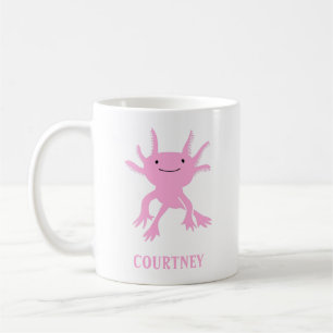 Cute Axolotl Pink Salamander Personalized Coffee Mug