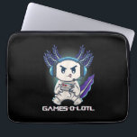 Cute Axolotl Playing Console Video Games Laptop Sleeve<br><div class="desc">Cute Axolotl Playing Console Video Games</div>