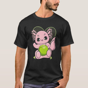 Cute Axolotl Plays Tennis And Racket Sport For Ten T-Shirt