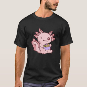Cute Axolotl Ramen Anime Kawaii Snaxolotl T-Shirt