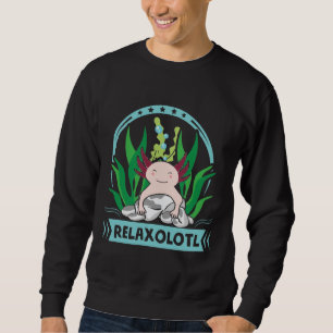 Cute Axolotl relaxing Amphibia Salamander Kawaii Sweatshirt