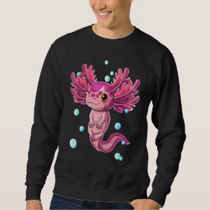 Cute Axolotl Salamander Bubble Girls Boys Kids Sweatshirt