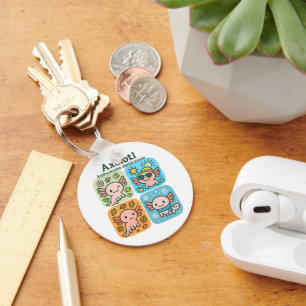 Cute Axolotl Seasons Collection – Seasons Key Ring
