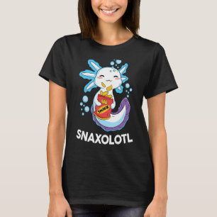 Cute Axolotl Snaxolotl Axolotl Food Salamander Sna T-Shirt