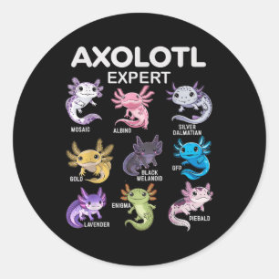 Cute Axolotl Tee For Boys & Girls Or Men - Axo Classic Round Sticker