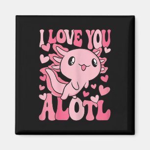Cute Axolotl Valentines Day Valentine Women Girls Magnet