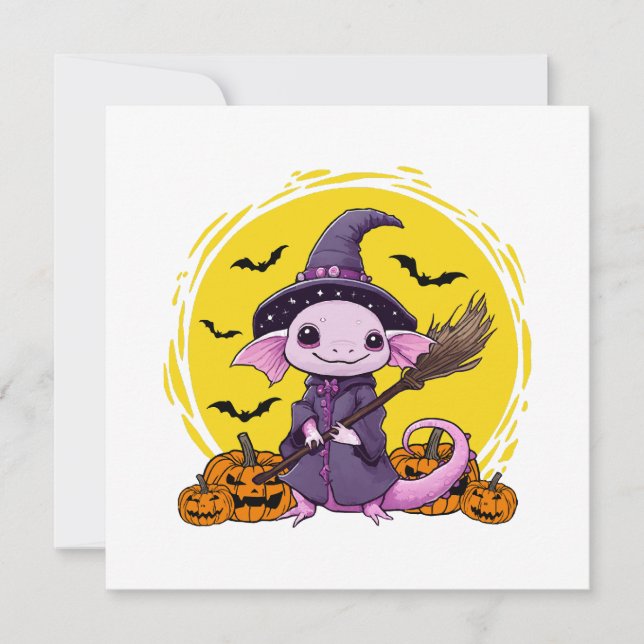 Cute Axolotl Witch Halloween (Front)