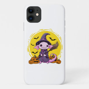 Cute Axolotl Witch Halloween iPhone 11 Case