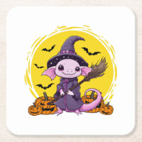 Cute Axolotl Witch Halloween