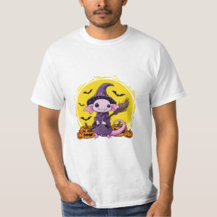 Cute Axolotl Witch Halloween T-Shirt