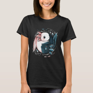 Cute Axolotl Yin Yang Plush Pets Yin Yang Reptile T-Shirt