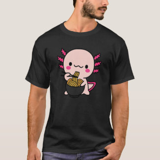 Cute Axolotls eat Noodle T-Shirt
