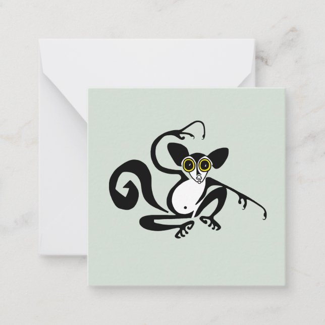 Cute AYE-AYE - lemur - primate -wildlife Card (Front)