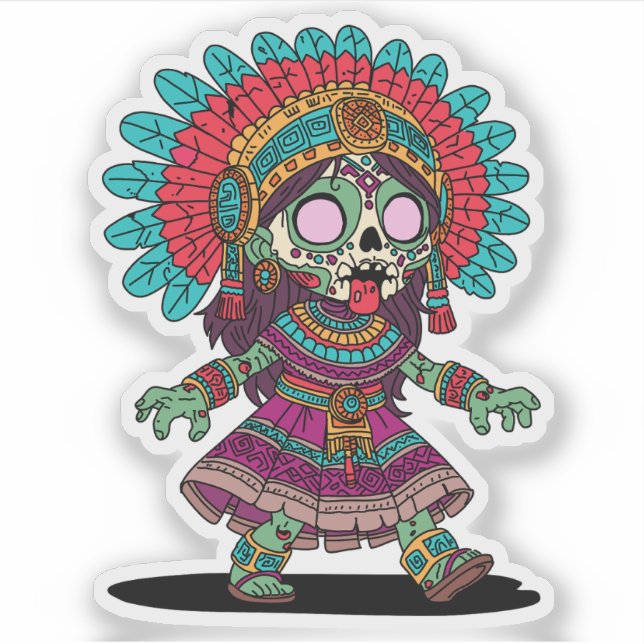 Cute Aztec Zombie (Front)