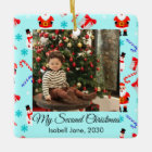 Cute Baby 2nd Christmas Photo Ornament