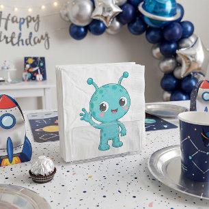 Cute Baby Alien Space Monster Napkin