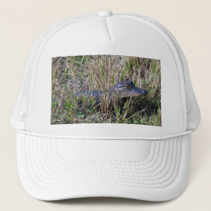 Cute Baby Alligator in the Grass Nature Photograph Trucker Hat