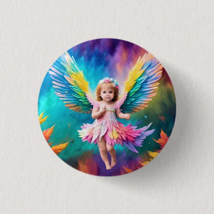 Cute Baby Angel Wings Art-38424 3 Cm Round Badge