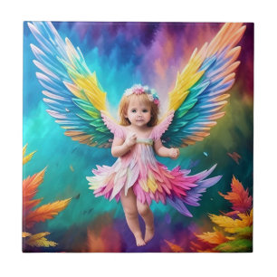 Cute Baby Angel Wings Art-38424 Ceramic Tile