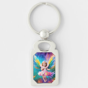 Cute Baby Angel Wings Art-38424 Key Ring