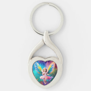 Cute Baby Angel Wings Art-38424 Key Ring