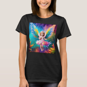 Cute Baby Angel Wings Design T-Shirt
