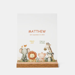 Cute Baby Animal Acrylic Sign