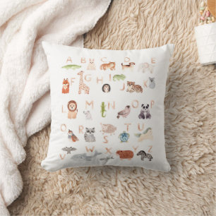 Cute Baby Animal Alphabet Cushion