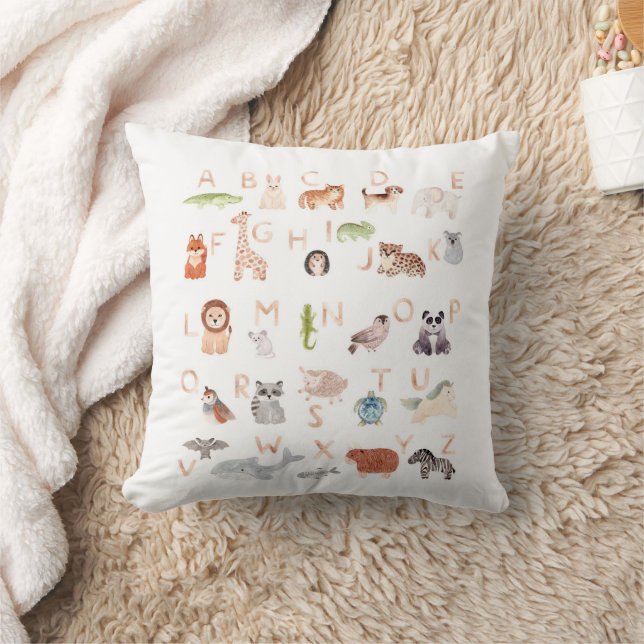 Cute Baby Animal Alphabet Cushion (Blanket)