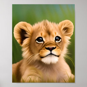 Cute baby animal poster