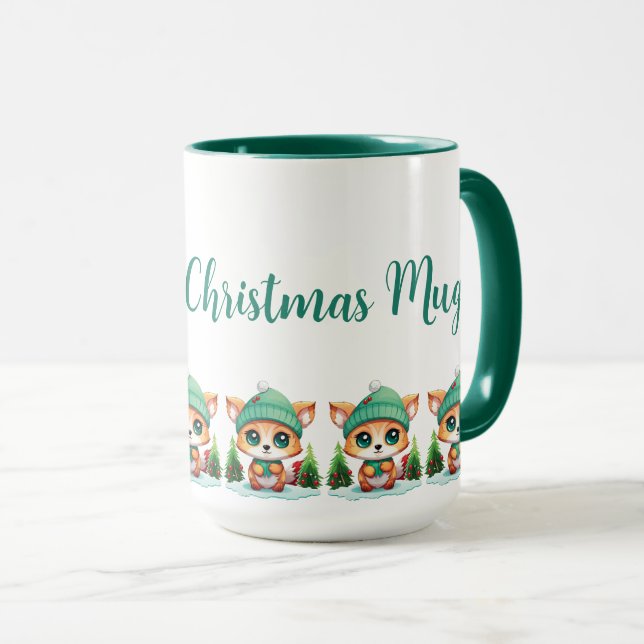 Cute Baby Animal Xmas Customized Mug (Front Right)