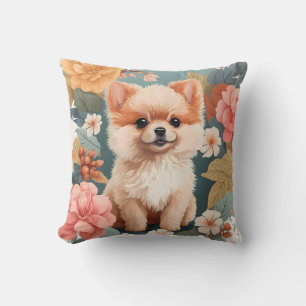 Cute Baby Animals   Baby Pomeranian Dog Cushion